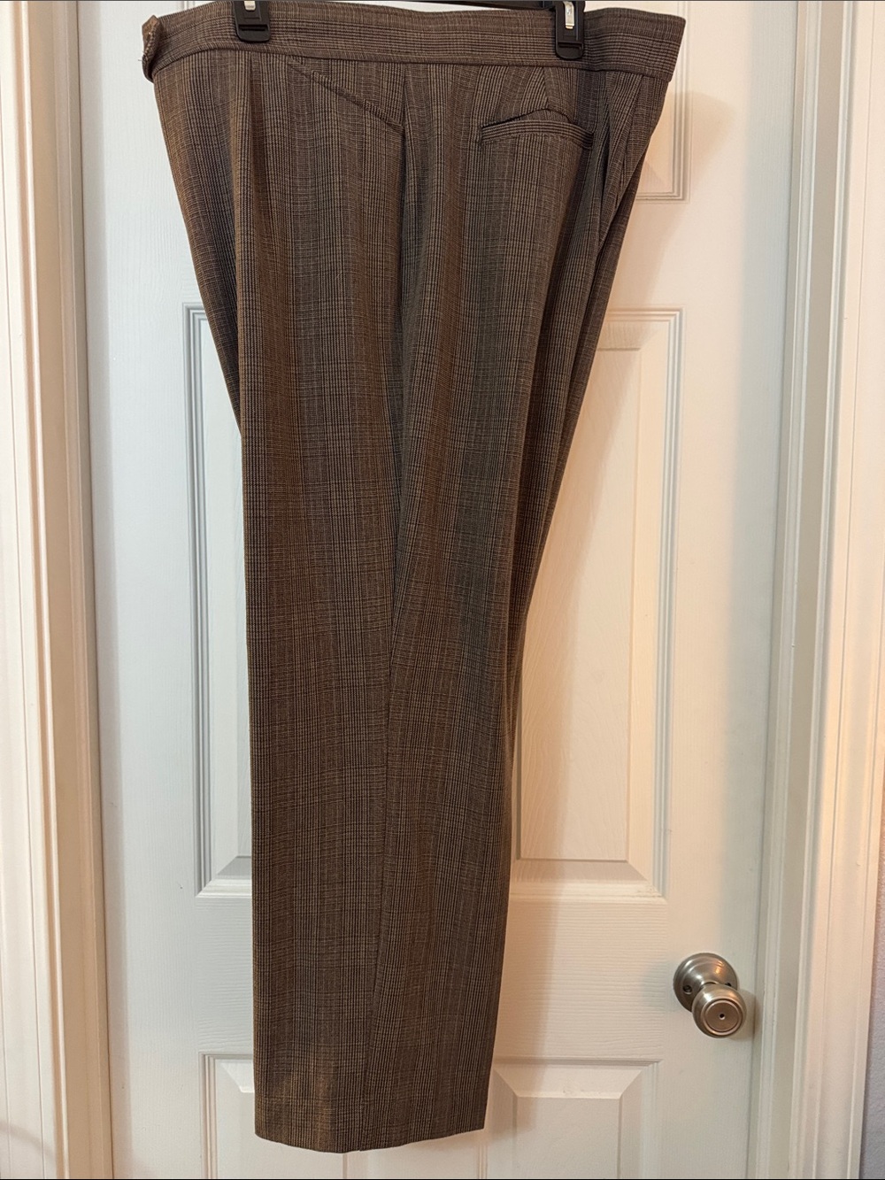 Dress Barn Brown Plaid Dress Trousers